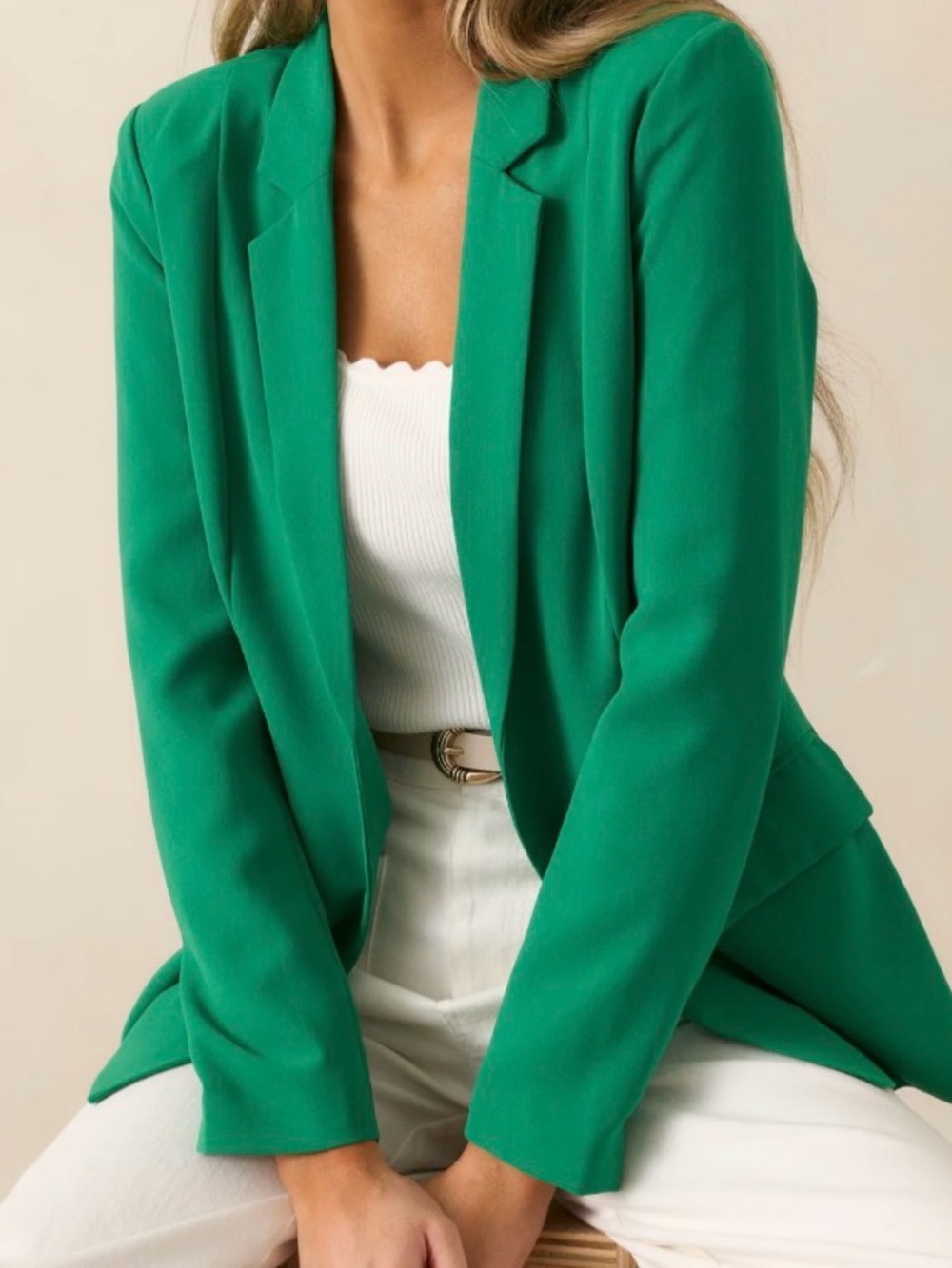 Vince Camuto Green Women's Single-Button Blazer Sz 10 Women